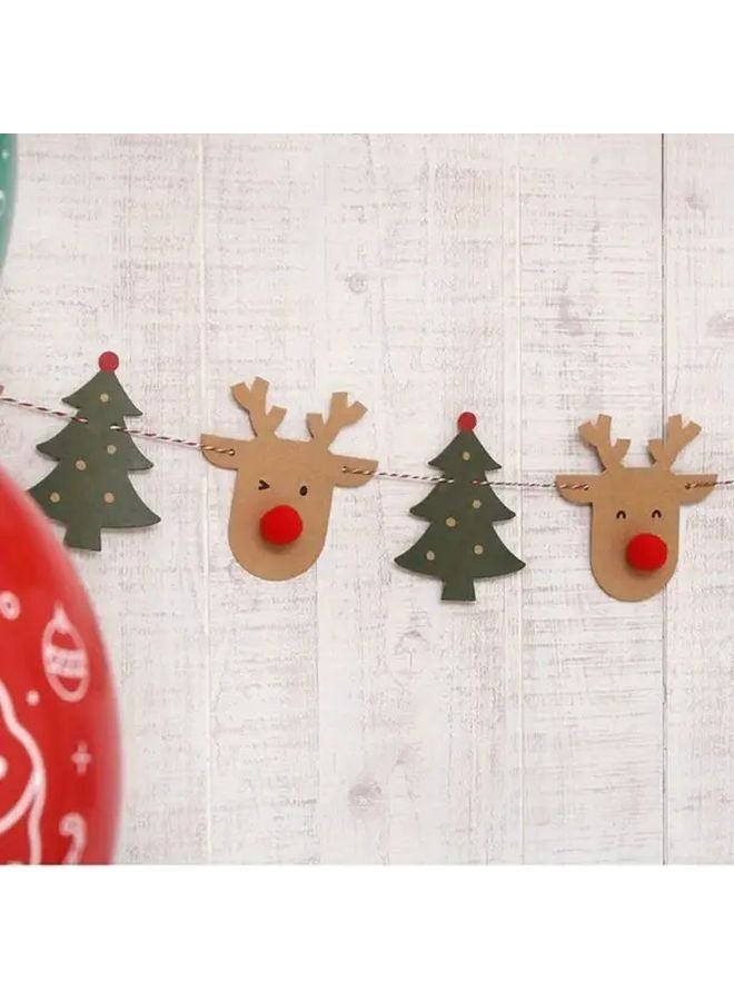 Christmas Party Decorations Set Including Tree Flag Elk Banners And Hanging Supplies - Image 4